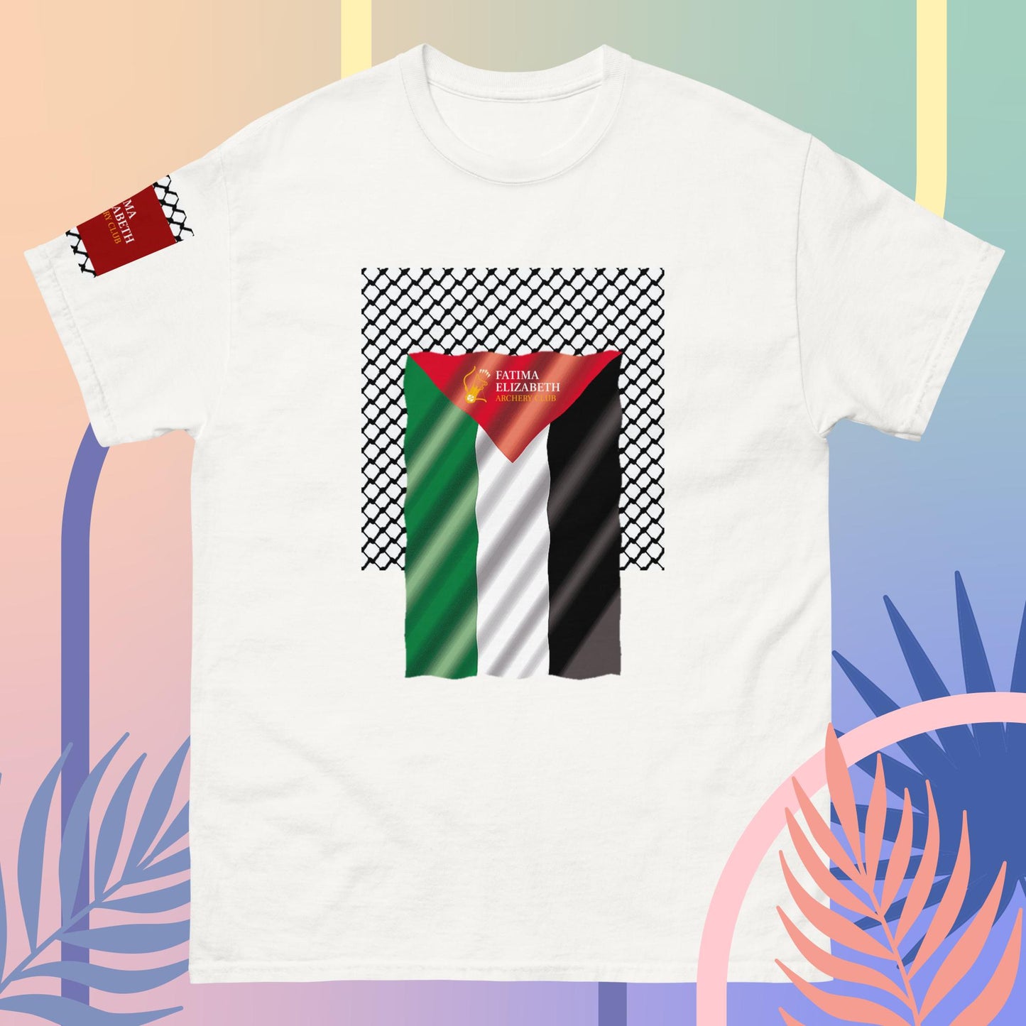 Palestine Flag T-Shirt by Fatima Elizabeth Archery Club - Unite in Style